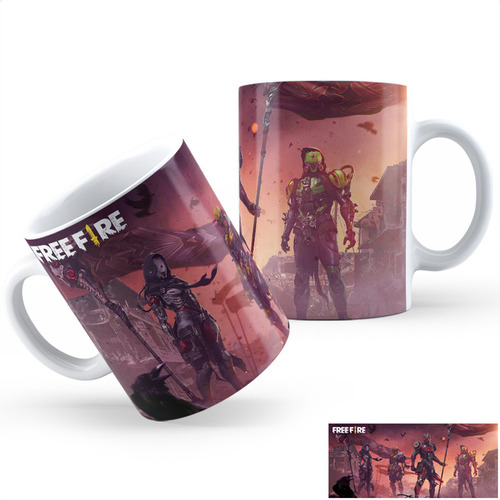 Taza Cerámica Free Fire Aa Calidad