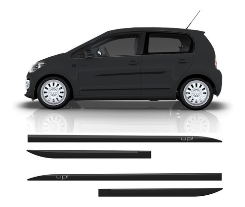 Friso Lateral Vw Up 2011 A 2021 Preto Ninja Protetor