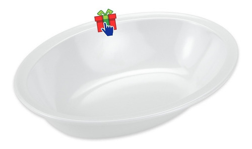 Imagen 5 de 7 de Set X 24 Bowl Ensaladera Compotera Melamina Blanca 20x14