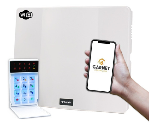 Panel Alarma Casa Pc-900 Comunicador Wifi Teclado Led Garnet