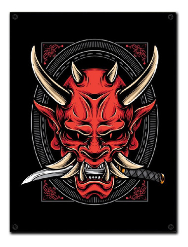 #206 - Cuadro Vintage 30 X 40 - Diablo Tattoo No Chapa Rojo