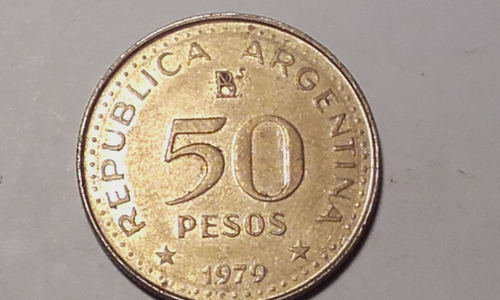 Variante - 50 Pesos 1979 - Girada Casi 90º