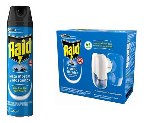 Insecticida Raid Con Olor + Aparato Liquido Con Repuesto