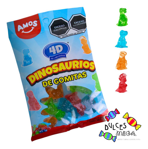 Amos Gomitas En Forma De Dinosaurio Frutales 2pack-30pzaprox