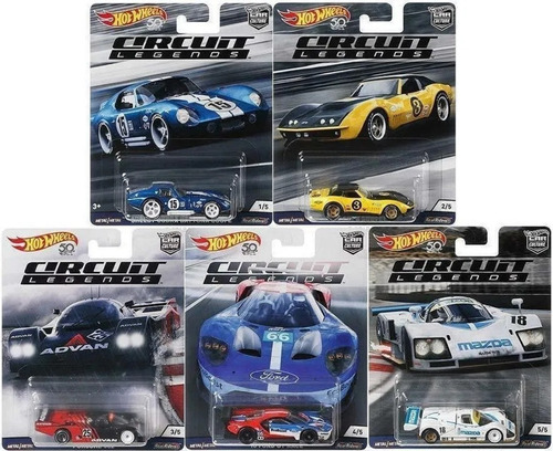 Hot Wheels Car Culture - Legends Circuits Set 5 Cars