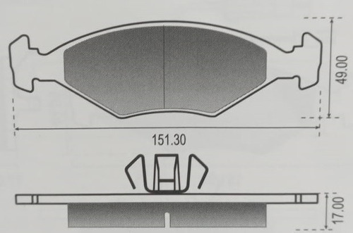 Pastilla Freno Plasbestos Fiat Uno 1.3 Fire / Mille 1.0 Del