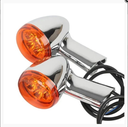 Pisca Seta Led Harley 883 1200 Iron Sportster Cromado - Par