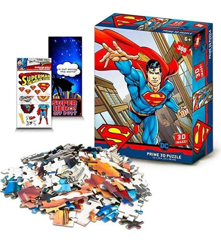 Dc Comics Superman - Juego De Rompecabezas 3d Para Niños, .