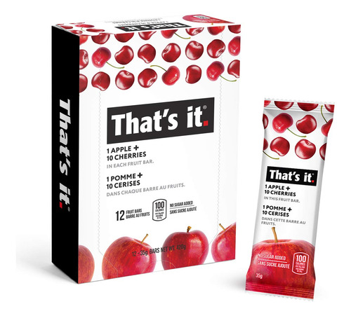 That's It Barra De Fruta Real 100 % Natural, La Mejor Fibra