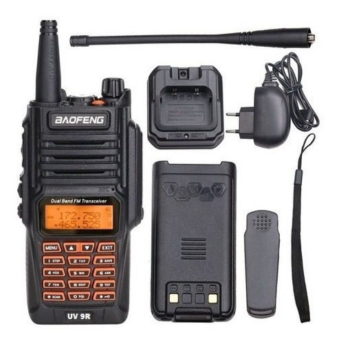 Rádio Comunicador Baofeng 6 Ht Uv-9r À Prova D'água Até 15km