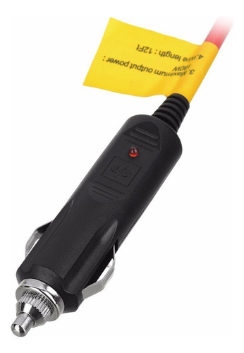 Cabo De Extensão Pesado De 12v/24v De 12 Pés Com Cigarro