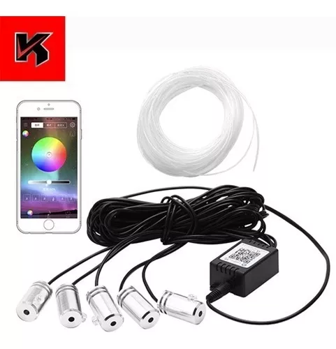 Kit tiras LED coche 6.2M multicolor Bluetooth & APP Control