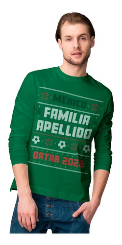 Playera Personalizada Familia País -ugly Sweater- Qatar 2022