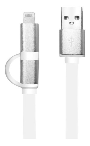 Cable 2 En 1  Lightning Y Micro Usb 1 M Argom Tech 