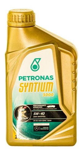 Aceite 5w40 Sintético Petronas Syntium 3000 Sn 1 Lt