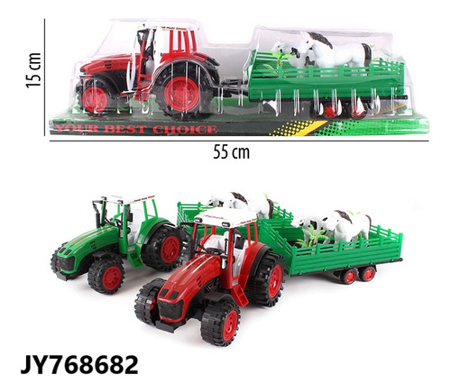 1 Tractor Friccion Granja De Friccion Juguete Jy768682 Cyc