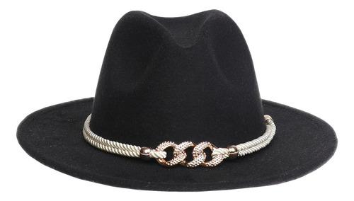 Sombrero Fedora Niñas Niños Con Cadena Rendimiento Dos