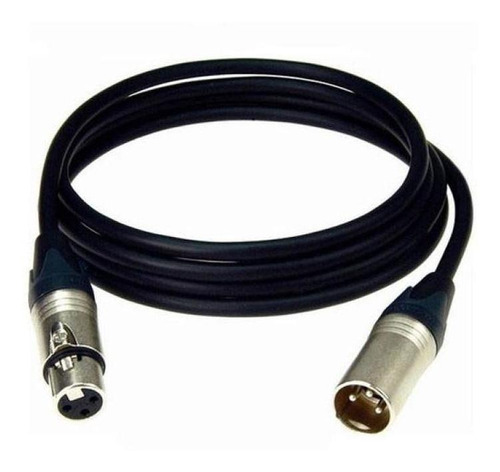 Cable Canon Xlr 3 Metros Micrófono Dmx Ficha Metal Audio