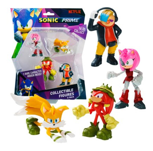 Muñecos Pack X5 Sonic Prime Netflix Set Infantil Original