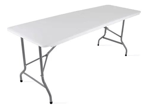 Mesa Plegable Valija Blanca Interior Exterior Camping 180cm