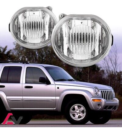 2002-2004 For Jeep Liberty Clear Lens Pair Bumper Fog Li Yyr