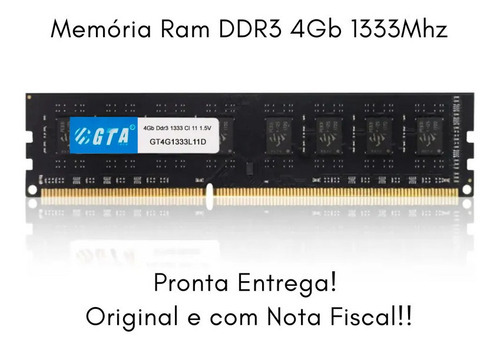 Memória Ram 4gb 1333mhz Desktop 1,2v 10600mb/s Gta Tech