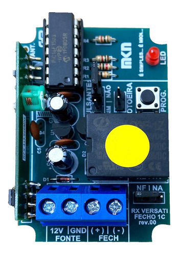 Receptor Controle Remoto Mono 433mhz Para Fechadura