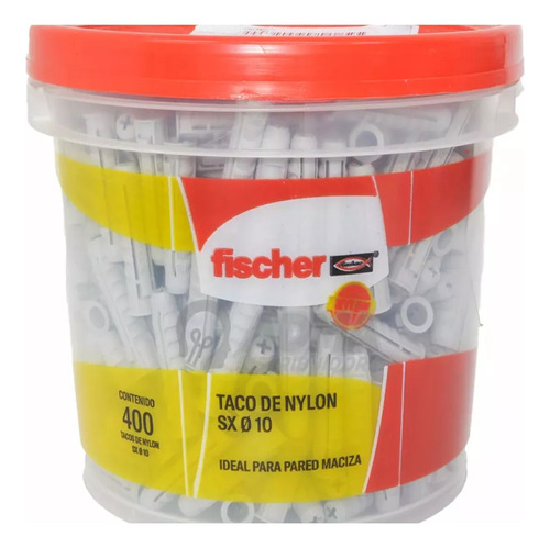 Tarugos Taco Fischer Sx10 Nylon Balde X 400 Unidades