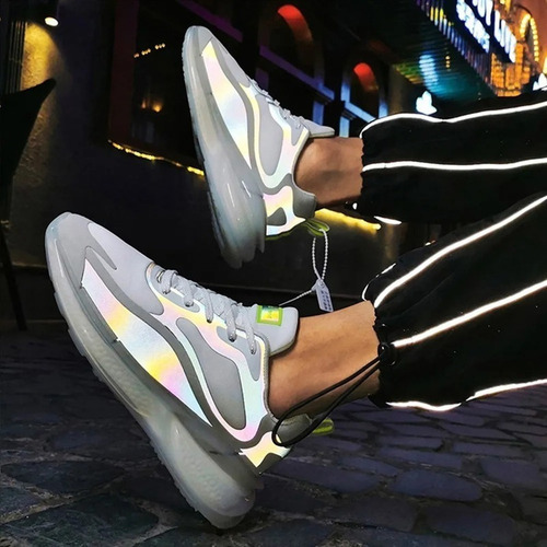 Tenis Para Hombres Air Cojín Cómodos Correr Luminoso Zapatos