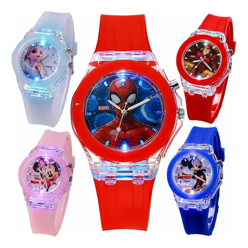 30 Relojes Infantil Dibujos Animados Deportivo Luminoso