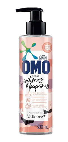 Lava-roupas Líquido Para Peças Íntimas E Biquínis 300ml Omo