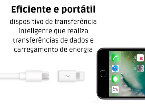 Adaptador Conversor Otg Micro Usb Compatível Com Lightning