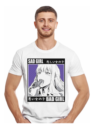 Polera Hentai Sad Girl Bad Girl Anime Impresión Directa