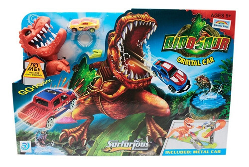 Pista Dinosaurio Lanza Carro Metal Juguete Hotwheels 8899-91