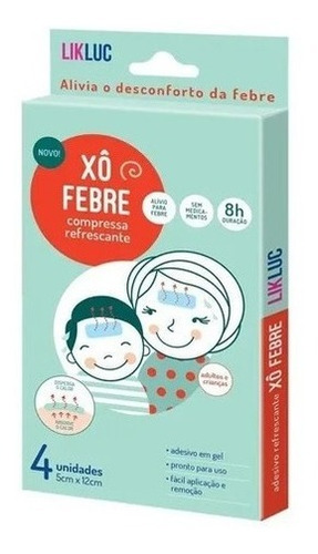Xo Febre Compressas Refrescantes Para Febre Likluc C/ 4 Uni