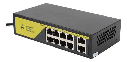 10 Puertos Poe Gigabit Ethernet Plug And Play Sturdy Metal 8