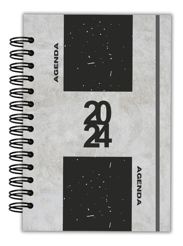 Agenda Planner 2024 Diseño Gris - 180 Páginas