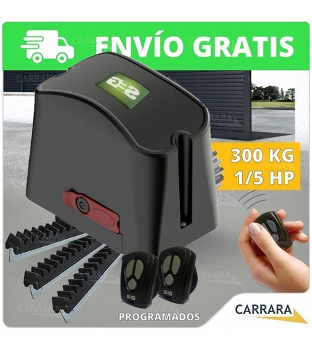 Kit Motor Seg Porton Corredizo Electrico 300kg Control Cuota