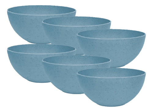 Bowl Plástico Cereales Ensalada Carol Areia Azul 23 Cm X6
