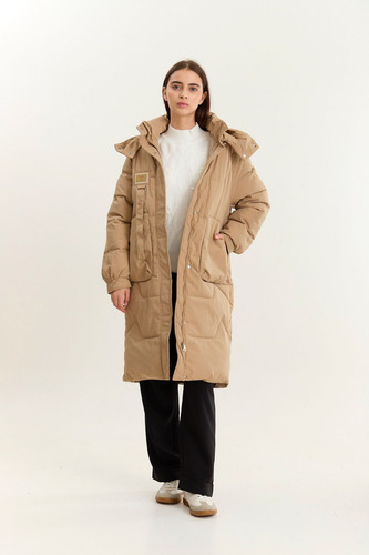 Camperón Largo Importado Puffer Impermeable Capucha Mujer