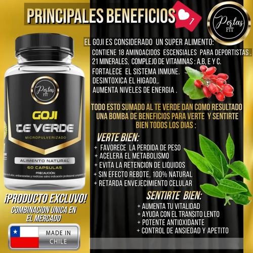 Imagen 2 de 3 de Goji . Caps 120 (2x60) Control De Peso.