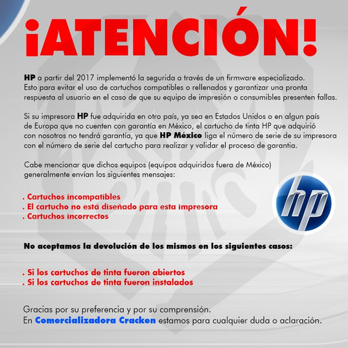 Combo 2 Cartuchos 664 Hp Tinta Original Tricolor F6v28al