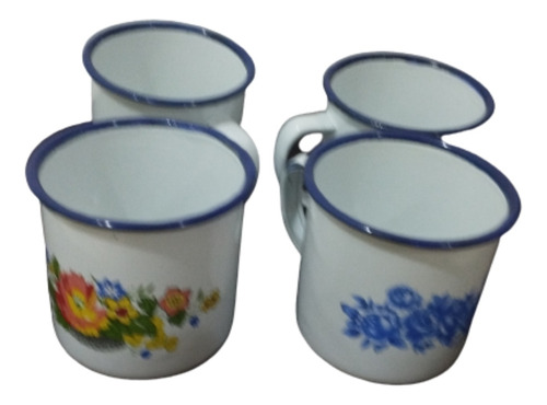 Combo Taza O Pocillo De Peltre Y Un Plato De Peltre