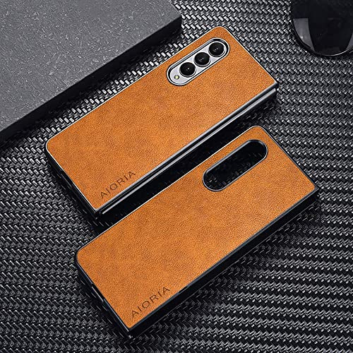 Funda Para Galaxy Z Fold 4 Orange Piel Sintetica