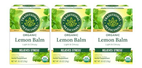 Herbal Tea, Té Herbal -  Lemon Balm Tea (pack - 3)