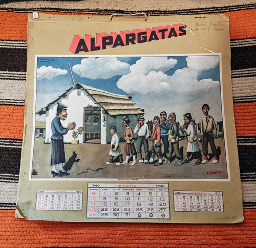Almanaque Alpargatas 1940 Colombatti Y Cía Ltda.