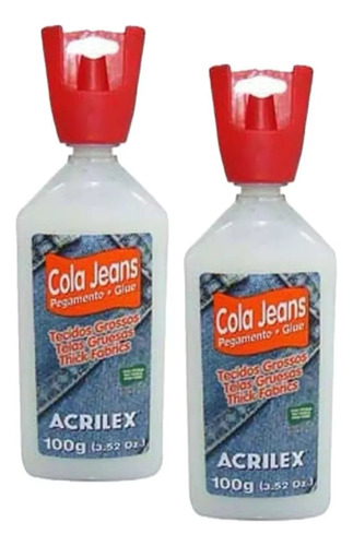 Cola Tecido Jeans Tecidos Grossos 100g Kit C/ 2 Unidades