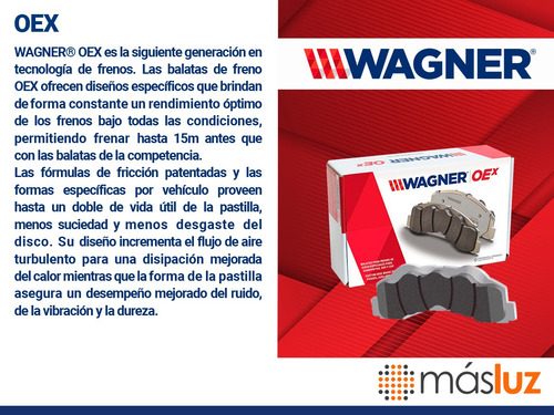 Balatas Oex Traseras Toyota Camry 07/22 Wagner