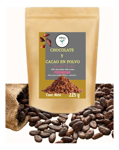Chocolate Y Cacao En Polvo Karmel Premium 50% Cacao 225 G