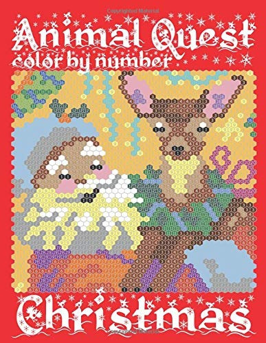 Christmas Animal Quest Color By Number Activity Puzzle Color